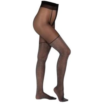 Fine Fashion Camano Damen-Overknee-Strumpfhose M – Glitzer‑Eleganz
