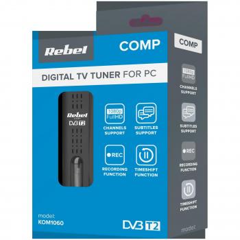 Lecteur TV digital Rebel KOM1060 – DVB‑T2, H.265 HEVC