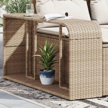 VidaXL Beige Poly Rattan 2-Pack Storage Shelves