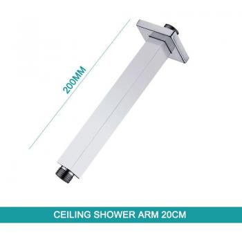 Chroom Douchearm met Plafondmontage en RVS Hoofd