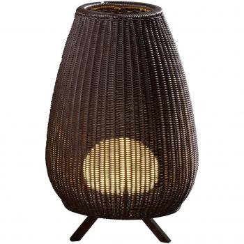 TerraBover Ampora Rattan Marrone Illuminata LED