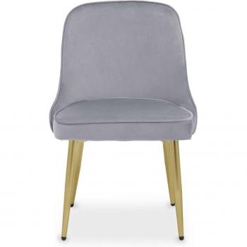 Orsina Grey Velvet Accent Dining Chair