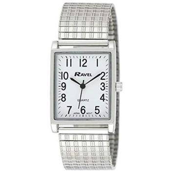 Ravel Classic Silver Box-Style Expander Wristwatch