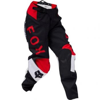 Fox 180 Race Spec Pantaloni Giovanili Rosso 24 con Dettaglio Fluorescente