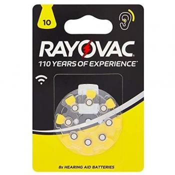 Boîte de 8 piles auditives Zinc-air 10 rayovac PR70