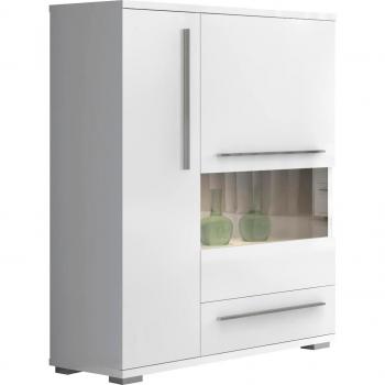 Highboard Places of Style „Piano Vitrine“ – UV-Lackiert, Soft‑Close