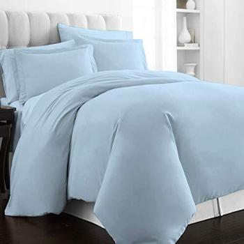 00 Thread Count Cotton King-Size Duvet Cover Set Sky Blue