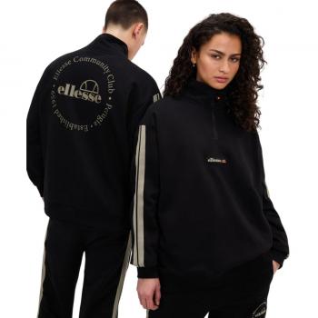 Felpa Nera Ellesse Zaragoza Mezza Zip Uomo M