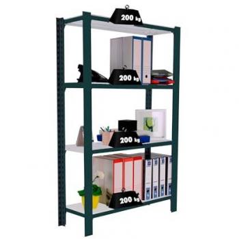 Bureau Bibliothèque Métallique Officlick – 4 Étages, 200 kg chacun – 1500x900x300 mm