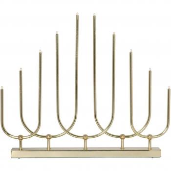 Iluminación Premium: Candelabro LED Novum 10 Bombillas en Latón