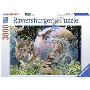 Wolven in de Maneschijn – Fantasy Puzzle 3000 Pezzi – Ravensburger