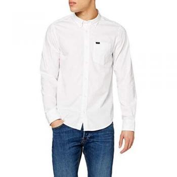 Chemise Lee à Col Boutonné, Blanc