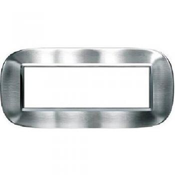 Placca Inox 6P Spazzolata Axolute – Serie HB4806AXS