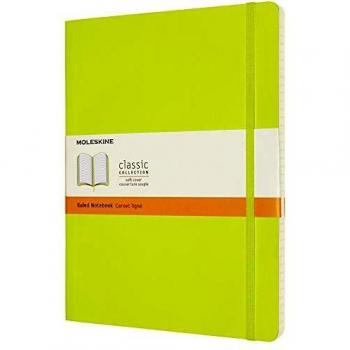 Moleskine Notebook, Extra Large, Ruled, Lemon Green, Soft Cover, 19 x 25 cm, 192 Pages, Elastic Closure