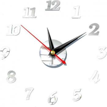 Dekorative 3D Wanduhr aus Acryl mit digitaler Anzeige