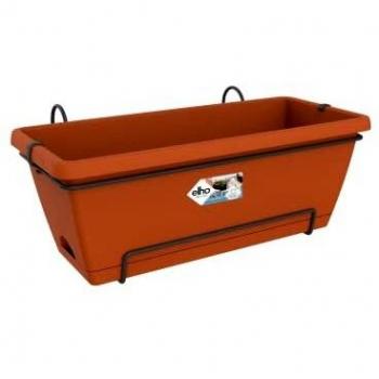 Balkonkasten Barcelona – Elho, 55 cm, Tonrot, XL (55 × 13,9 × 13,9 cm)