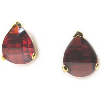 Boucles Sissi Or‑Grenat