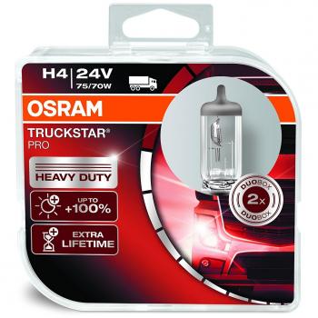 OSRAM TRUCKSTAR PRO H4, lámpara para faros halógena, 64196TSP-HCB, vehículo industrial de 24 V, caja doble (2 unidades)