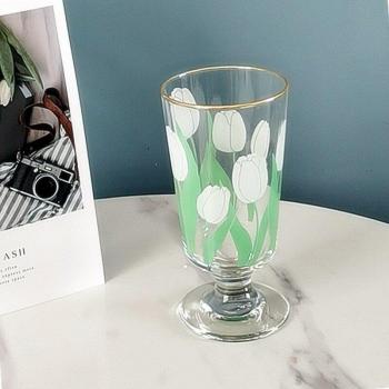 Vaso de Postre de Cristal Rojo