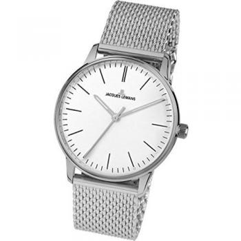 Retro Classic Damenuhr – Jacques Lemans N‑217F, Metallband aus massivem Edelstahl