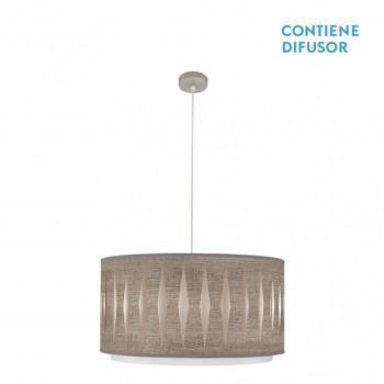 Diseño Moderno: Colgante Alexandra 2×27, Gris Reg