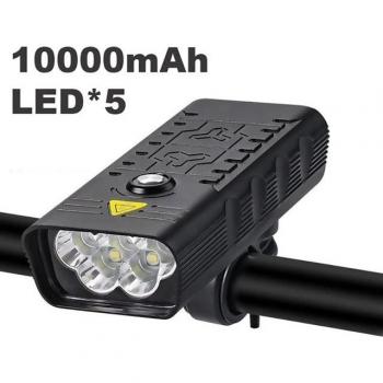 Linterna de ciclismo recargable USB con luz LED T6, faro impermeable para MTB