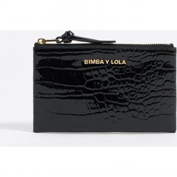 Adult Black Croc-Style Coin Purse – Bimba & Lola