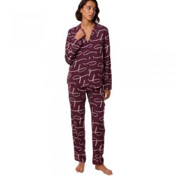 Triumph Pyjama 10221521 Dunkelrot Regular Fit 42 Damen