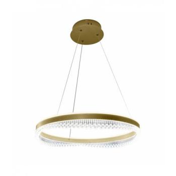 Milagro Lighting: Lampada Sospensione LED Preciosa 52W in Oro/Cristallo