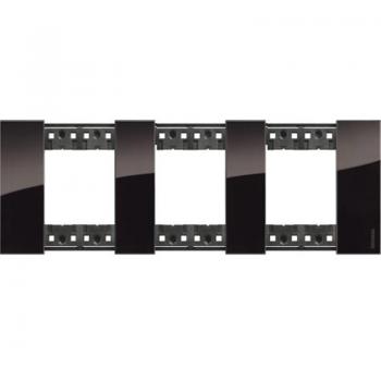 Placa embellecedora 2x3 módulos Bticino Living Now KA4802M3DG Notte