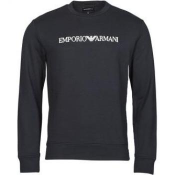Men's Blue Sweatshirt with Logo Print by Emporio Armani, Size 2XL