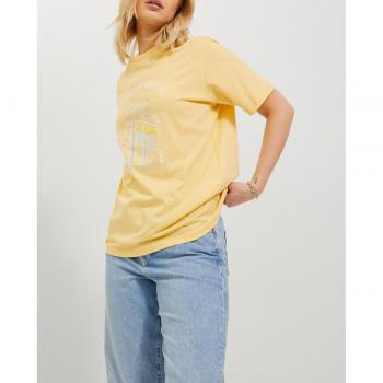 Camiseta M/C estampada mostaza para mujer Jack & Jones modelo 12234985