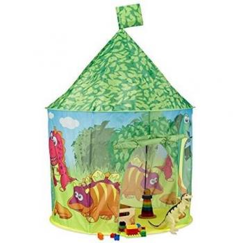 Tenda per gioco bambini dinosauri verde 150 x 100 x 100 cm