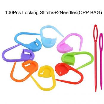 Colorful Knitting and Crochet Locking Stitch Markers (150 Pieces)