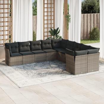 Canapés de Jardin 10 Pcs avec Coussins Réglables