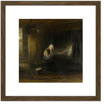 Jozef Israels “Women Grieving” – Alone World Collection, 8x8 Wooden Frame Print