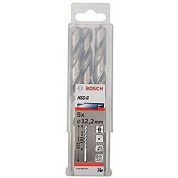 Bosch 12.2mm HSS-G Metal Drill Bit Pack of 5