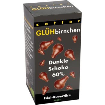 Zotter 60% Dark Chocolate Glow‑Bulb – 130 g Organic