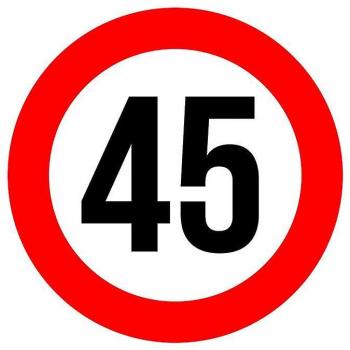 Étiquette Décorative 45 km/h Pvc Car