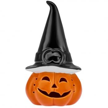 Karaca 24cm Halloween Kürbis Keramiklicht, LED Teelicht