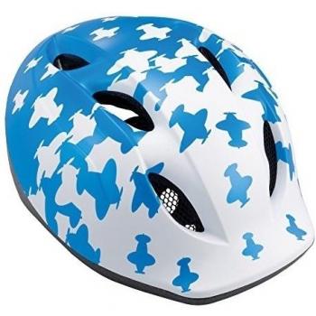 MET Casco da bici per bambini Buddy in Blu con Disegno di Aerei, Taglia Unica (46-53 cm)