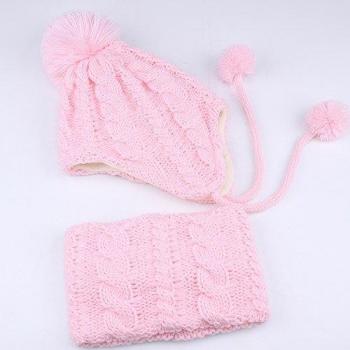 FURTALK Baby Knit Hat and Scarf Set with Pom Ears