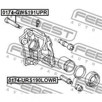 Boulon de guidage d'étrier de frein FEBEST 0174‑GWS191UPR
