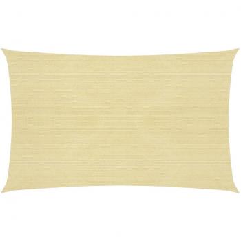 Sunshade Sail in Beige from Vidaxl, made from HDPE, with dimensions 3x5 m and weight of 160 g/m²