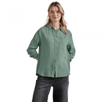 Street One Langarm Musselin-Bluse Grün