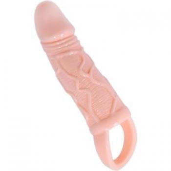Baile Penishülle mit Verlängerungsfunktion – Beigefarben, 16 cm Durchmesser, 3 cm Höhe