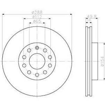 Disque de frein HELLA 8DD 355 109-581