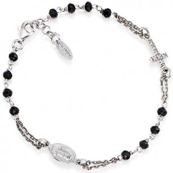 Bracciale Amen In Argento 925 E Oro Rosato Con Rodio E Zirconi