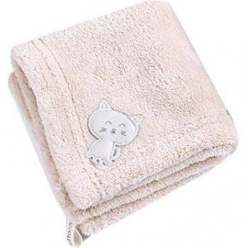 Patte de Chat Brodée – Serviette de Cuisine Rose/Vert/Gris