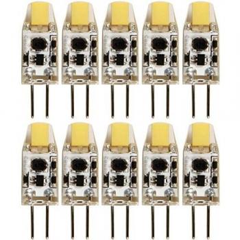 McShine Warmweiß-Stiftlicht – Silicia COB, G4, 1 W, 110 lm, 10 Stück